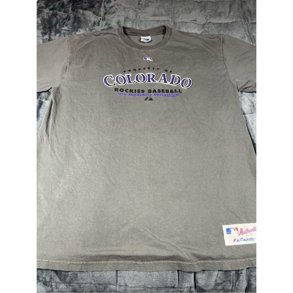 Majestic Colorado Rockies Short Sleeve Tee - Purple Accents
